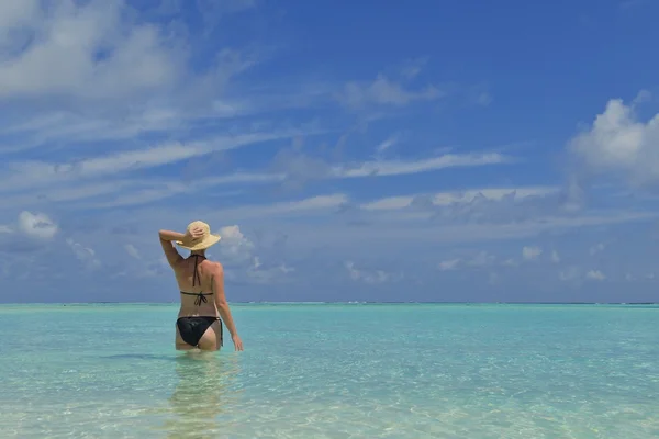 Happy woman enjoy summer time Stock Image