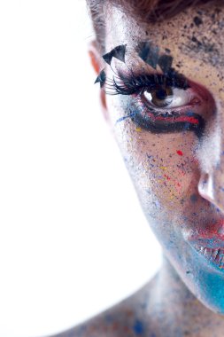 lüks makyaj ile güzel bir kadın