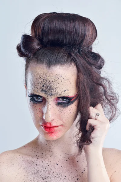 Vacker kvinna med lyxiga makeup — Stockfoto