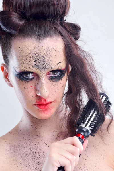 Belle femme avec maquillage de luxe — Photo