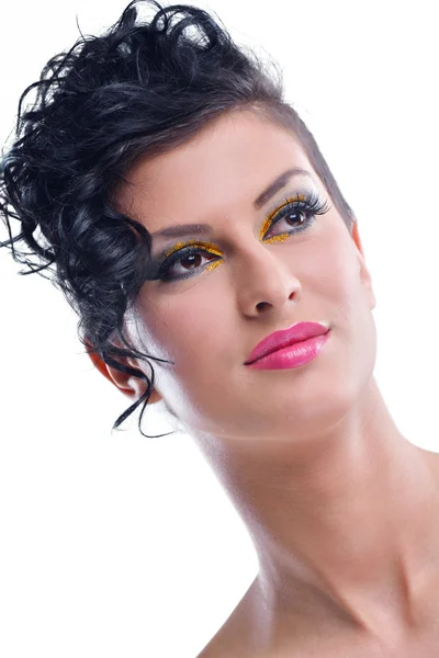 Beautiful Woman with Luxury Makeup Stock Photo