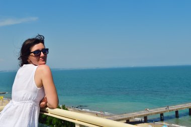 mutlu bir kadın açık