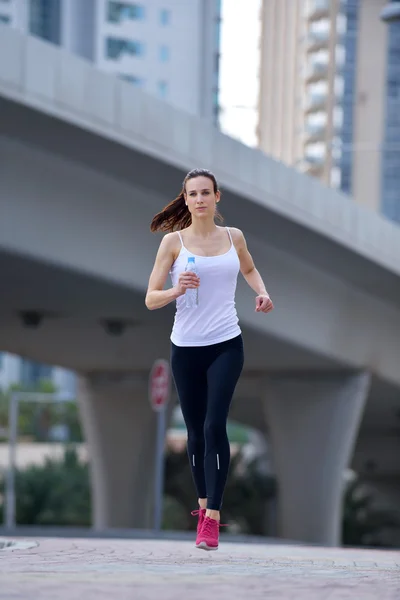 Žena na ranní jogging — Stock fotografie