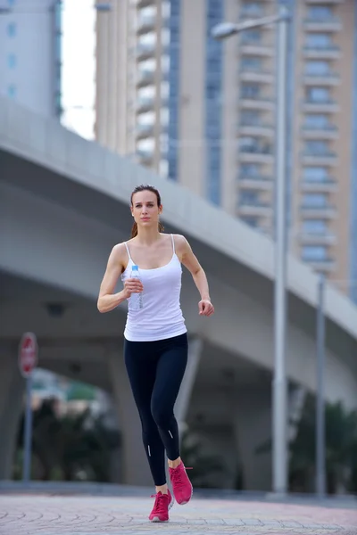 Žena na ranní jogging — Stock fotografie