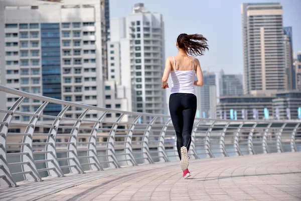 Žena na ranní jogging — Stock fotografie