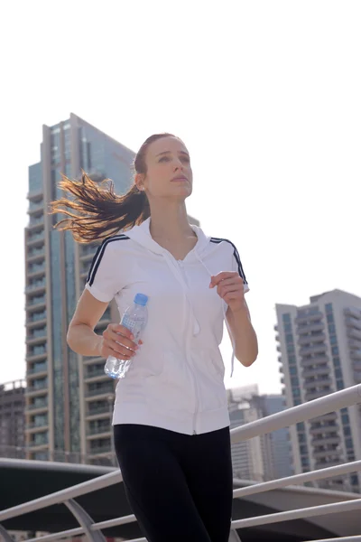 Žena na ranní jogging — Stock fotografie