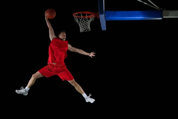 Basketbalista v akci — Stock fotografie