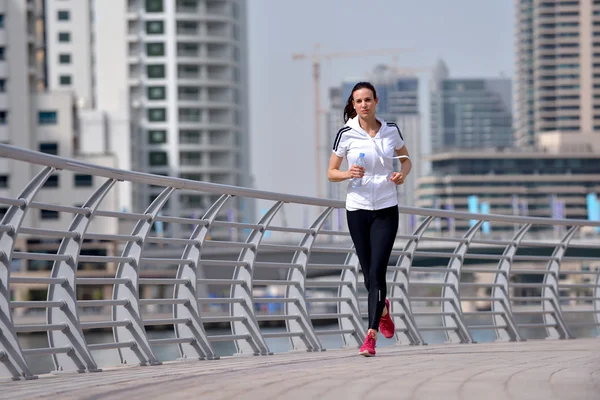 Žena na ranní jogging — Stock fotografie