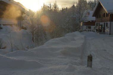 Kışın Alpine hut