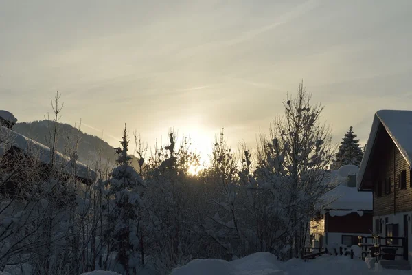 Winter vakantiehuis — Stockfoto