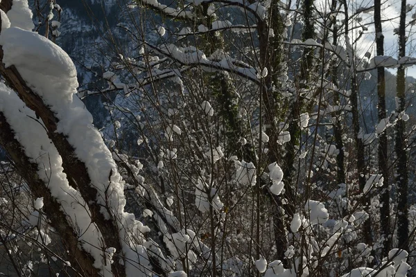 Zimowy krajobraz górski — Zdjęcie stockowe