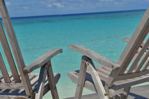 热带沙滩椅 — 图库照片