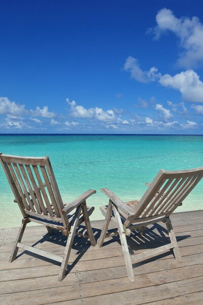 tropical beach chairs