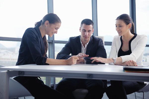 business people in a meeting at office