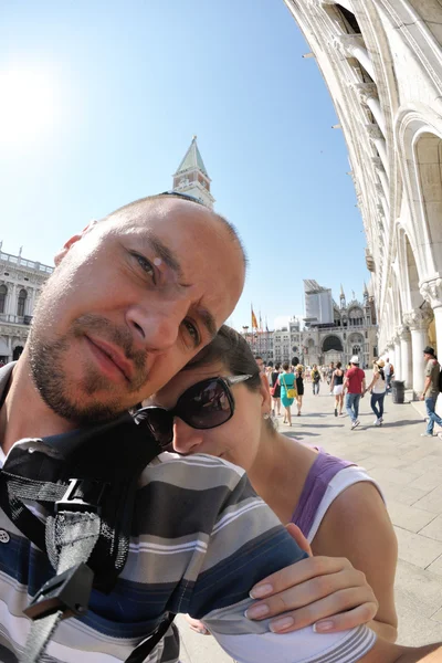 Auto-retrato de casal em Veneza — Fotografia de Stock
