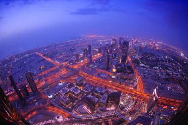 Dubai şehir silüetinin