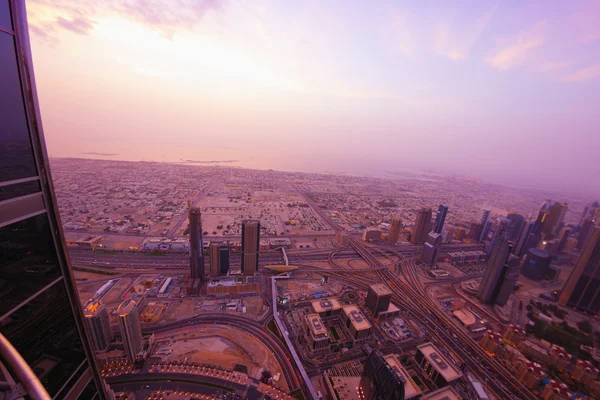 Dubais stadssilhuett — Stockfoto