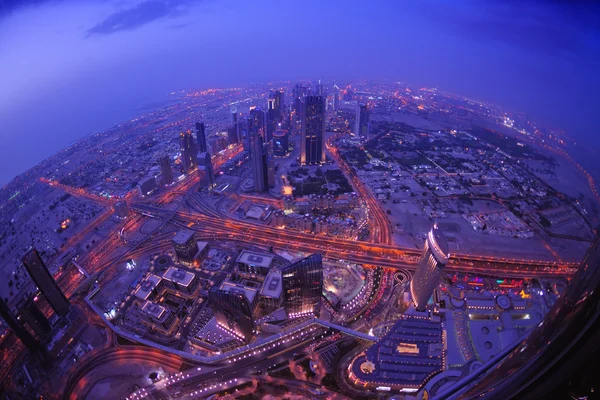 Dubais stadssilhuett — Stockfoto