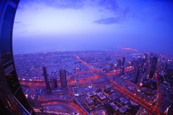 Dubais stadssilhuett — Stockfoto