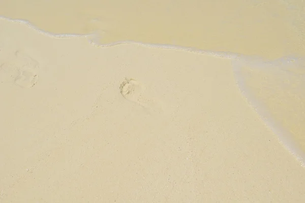 Footsteps on beach — Stock Photo, Image