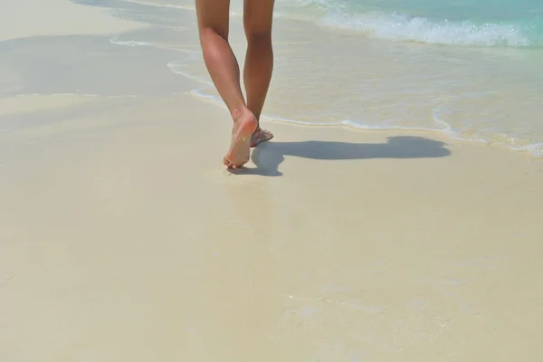 Kroky na pláži — Stock fotografie