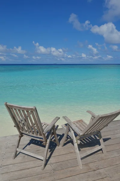 Chaises de plage tropicales — Photo