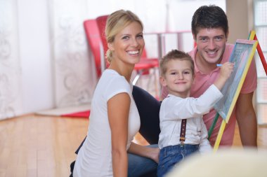 Aile evde okul yönetimi üzerinde çizim