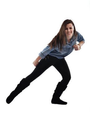 Dans eden genç kadın