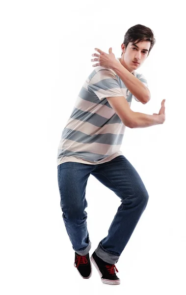 Genç adam dans ediyor. — Stok fotoğraf