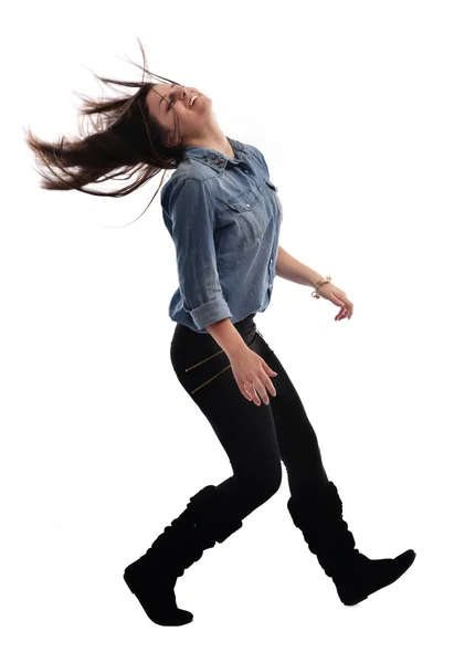 Dans eden genç kadın — Stok fotoğraf