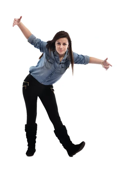 Young woman dancing — Stock Photo, Image