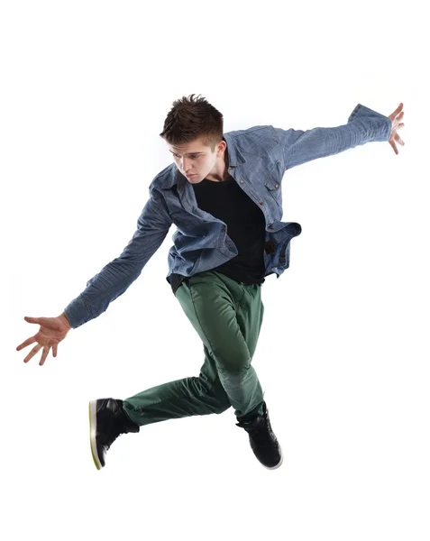 Junger Mann tanzt — Stockfoto