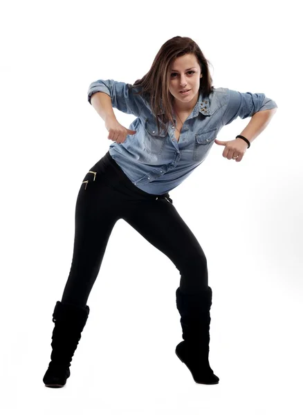 Mujer joven bailando —  Fotos de Stock