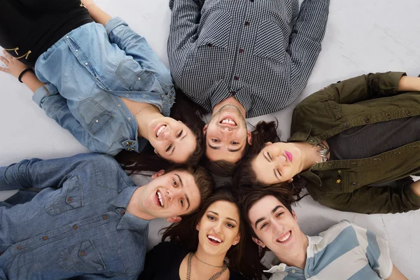 Happy Teens group — стоковое фото