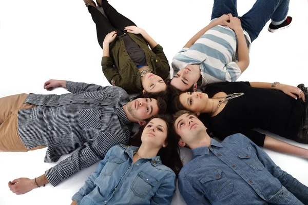 Grupo de adolescentes felices — Foto de Stock