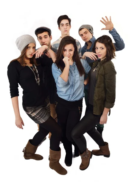 Happy teens group — Stock Photo, Image