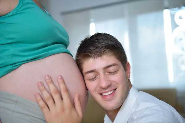 Familie zwangerschap — Stockfoto