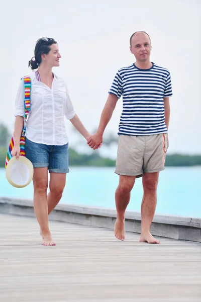 Par på stranden — Stockfoto