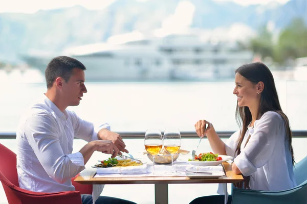 Par på lunch — Stockfoto