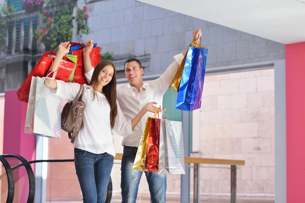 Coppia Shopping — Foto Stock