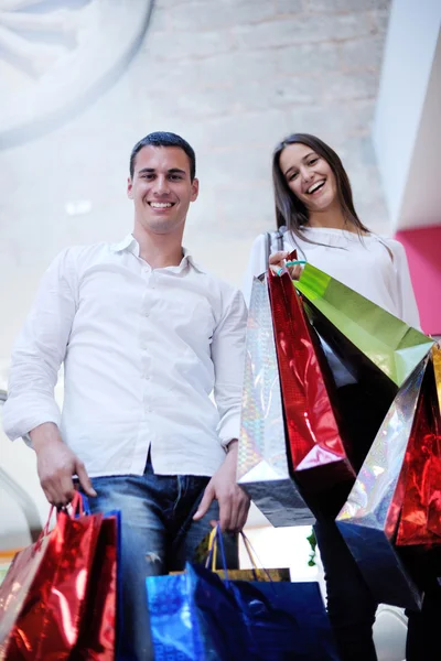 Coppia Shopping — Foto Stock