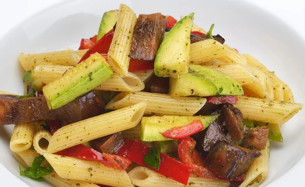 Pasta met garnalen, kruiden en mashrooms — Stockfoto