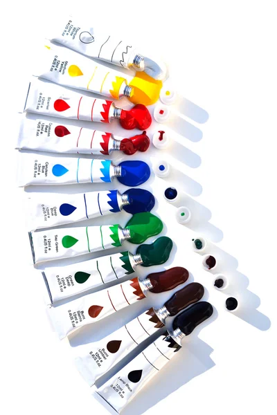 Paint in tubes — Stock Photo, Image