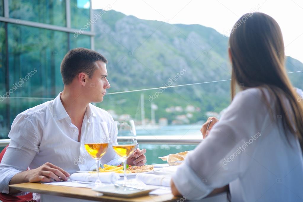 Couple having lunch