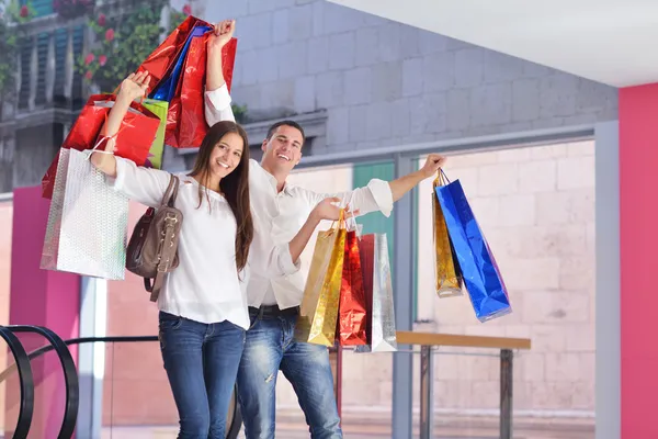 Coppia Shopping — Foto Stock