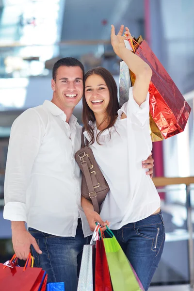 Coppia Shopping — Foto Stock