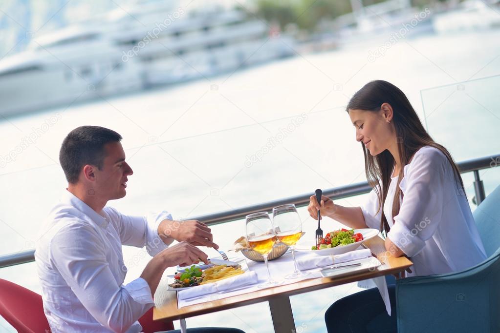 Couple having lunch