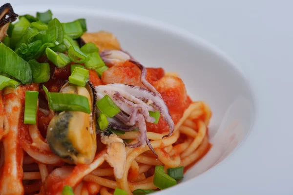 Pasta with sea food — Stock Photo, Image
