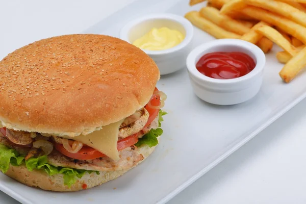 Hamburger meny — Stockfoto