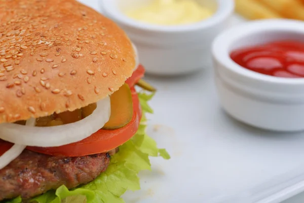 Menu de hambúrguer — Fotografia de Stock